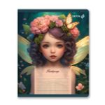 Тетрадь ученическая школьная, блёстки, A5 18 л. на скобе 65 г/м², белизна 100% 20 шт клетка, 01413 Маленькая фея, Светоч Т171