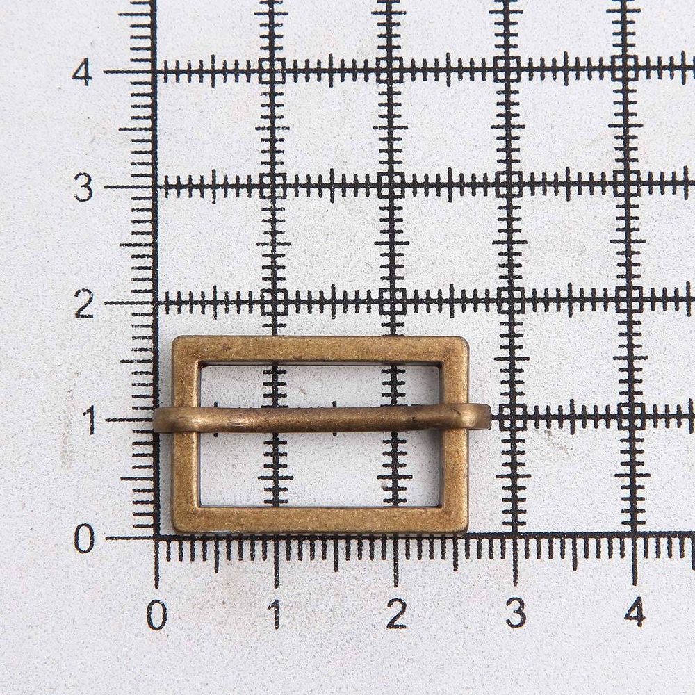 Рамка регулировочная металл литая с подвижной планкой 20 мм /25х17 мм, ⌀2.5 мм/, бронза, 4 шт