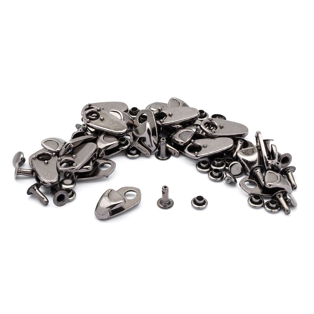 Крючки обувные 19 мм, чер.никель, 20 шт