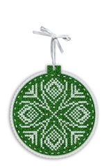 Набор для вышивания нитками МП Студия Т-1084, Хвойный узор, 11х10 см