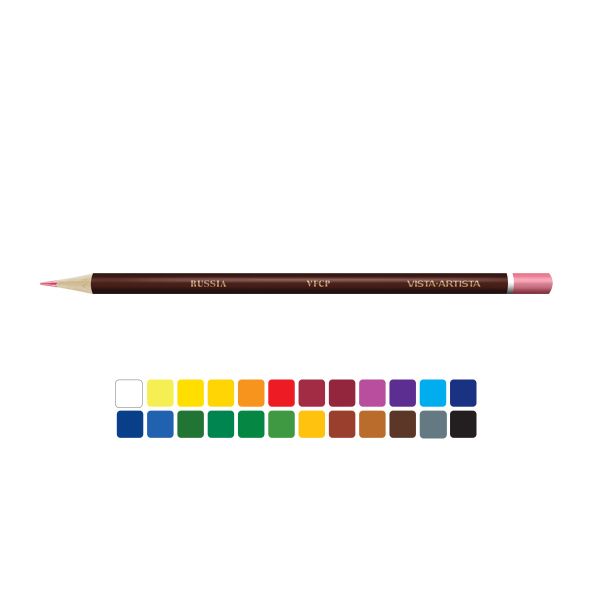 Набор цветных карандашей заточенный 2х24 цв, в металлической коробке, Vista-Artista Fine VFCM-24