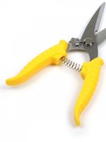 Секатор прямое лезвие 80/210.1 ручки желтый пластик, Maxwell Garden