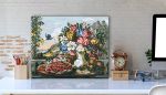 Картина по номерам Фрея, Пейзаж-фрукты и цветы, Фрэнсис Флора Бонд Палмер, 50х40 см