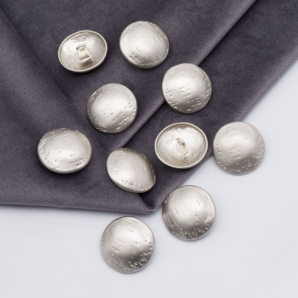 Пуговицы на ножке 36L=23 мм, металл, M.Silver (матовый серебристый), 10 шт, MP21