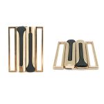 Пряжка ременная металл 50 мм (золото+черный), 4 шт