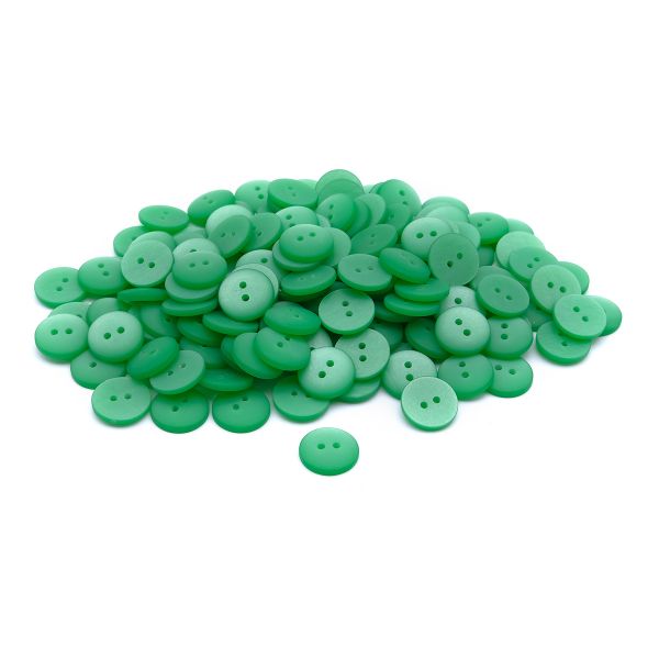 Пуговицы на 2 прокола 22L (14мм), пластик (col.34 светло-зеленый), CR-K18M, 144 шт