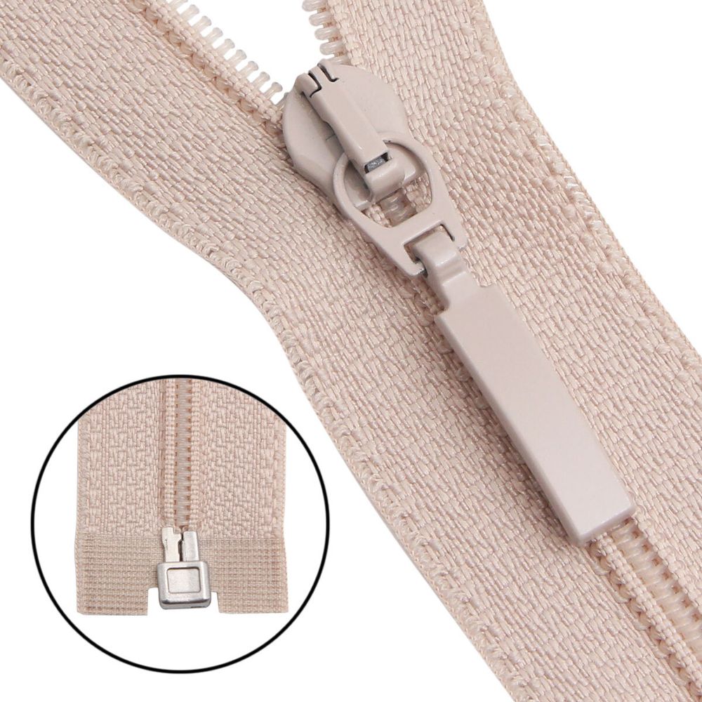 Молния спираль (витая) Arta Т5 (5 мм) 1 зам., разъем., 40 см, цв. 572 св.бежевый, уп.5 шт