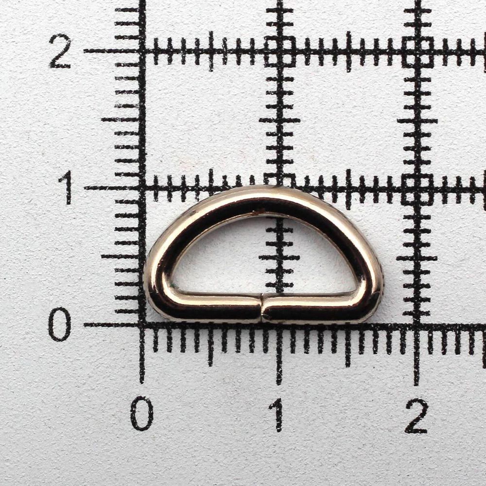 Полукольцо сварное металл внутр. 12 мм (внешн. 17х11 мм, ⌀2.5 мм), 50 шт, никель ГР, 6045