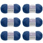 Пряжа Люблю вязать Фитнес 200 / уп.6 мот. по 50 г, 200 м, 677 синий