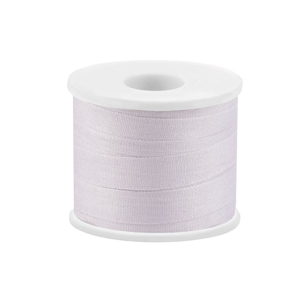 Лента (тесьма) шелковая 7.0 мм / 45.5±0.5 метров, №001 белый, Gamma SR-7