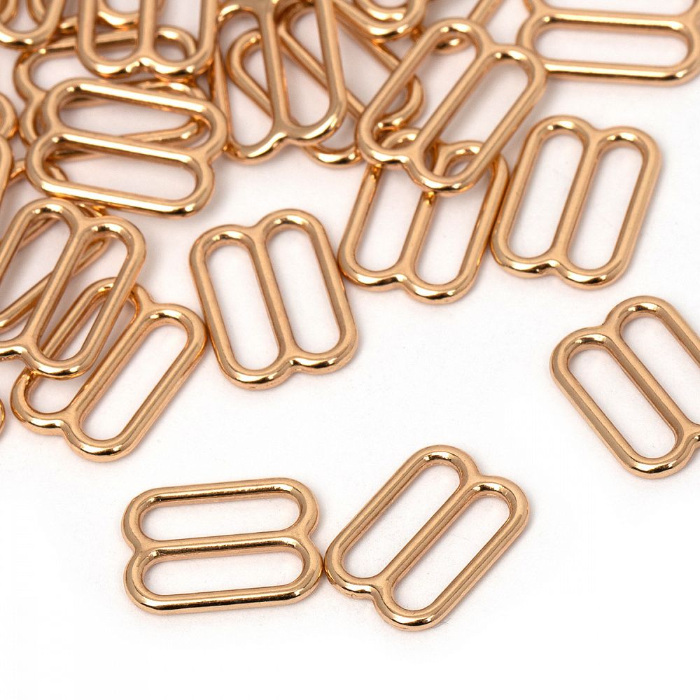 Рамки-регуляторы для бюстгальтера металл 10.0 мм, 810 цв.золото, уп.100 шт