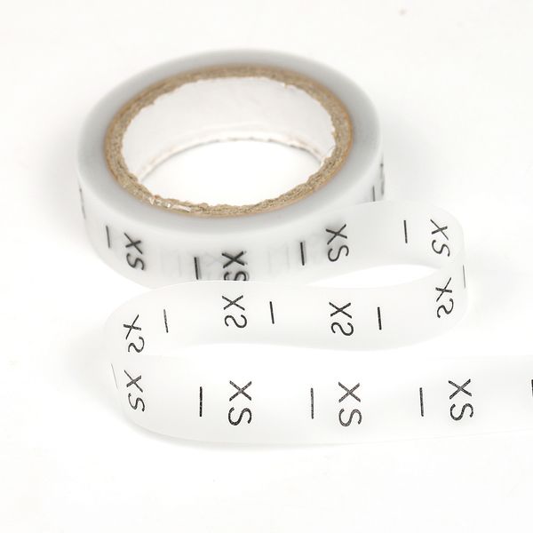 Этикетка-размерник силикон, размер XS, прозрачный, 15х20 мм, 300 шт