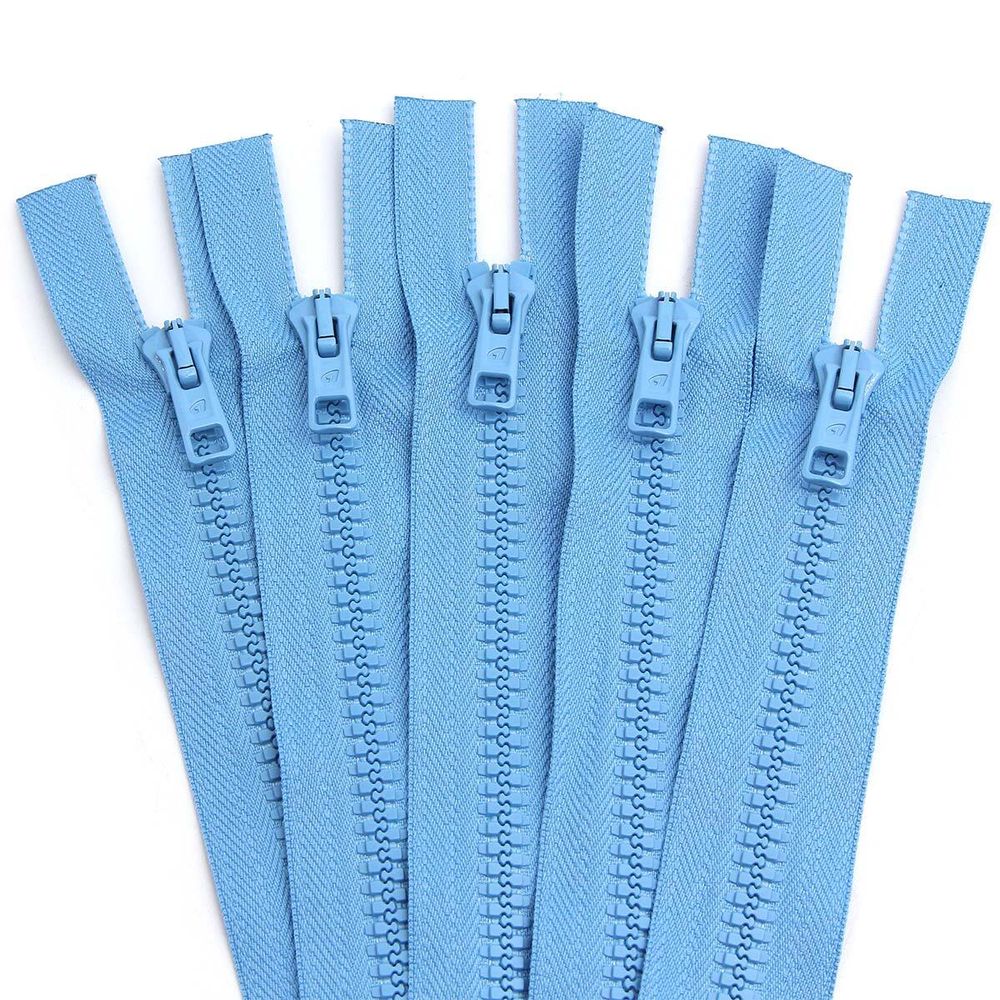 Молния трактор Arta Т6 (6 мм) 2 зам., разъем., 75 см, цв. 039 голубой, уп.5 шт