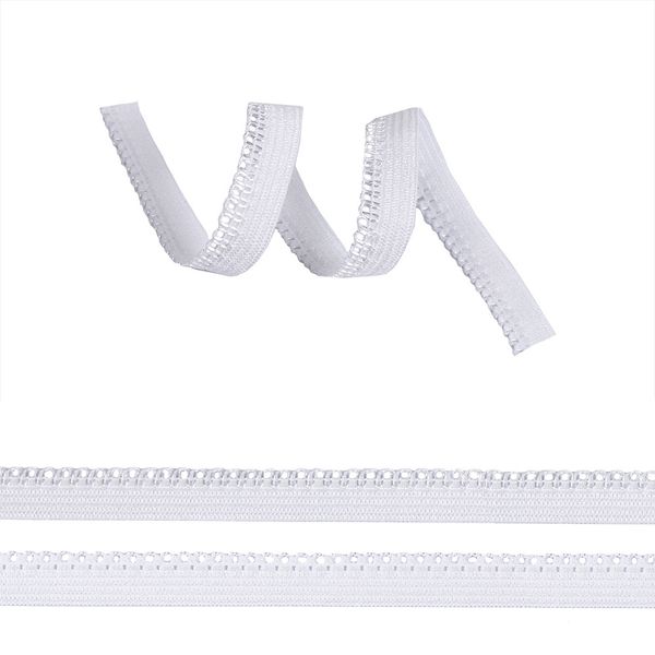 Резинка бельевая (ажурная) 10.0 мм / 100 метров, F101 (01) белый