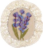 Набор для вышивания нитками Panna, Живая картина. Винтажные броши. Фенхель и Лаванда, 7x7 см