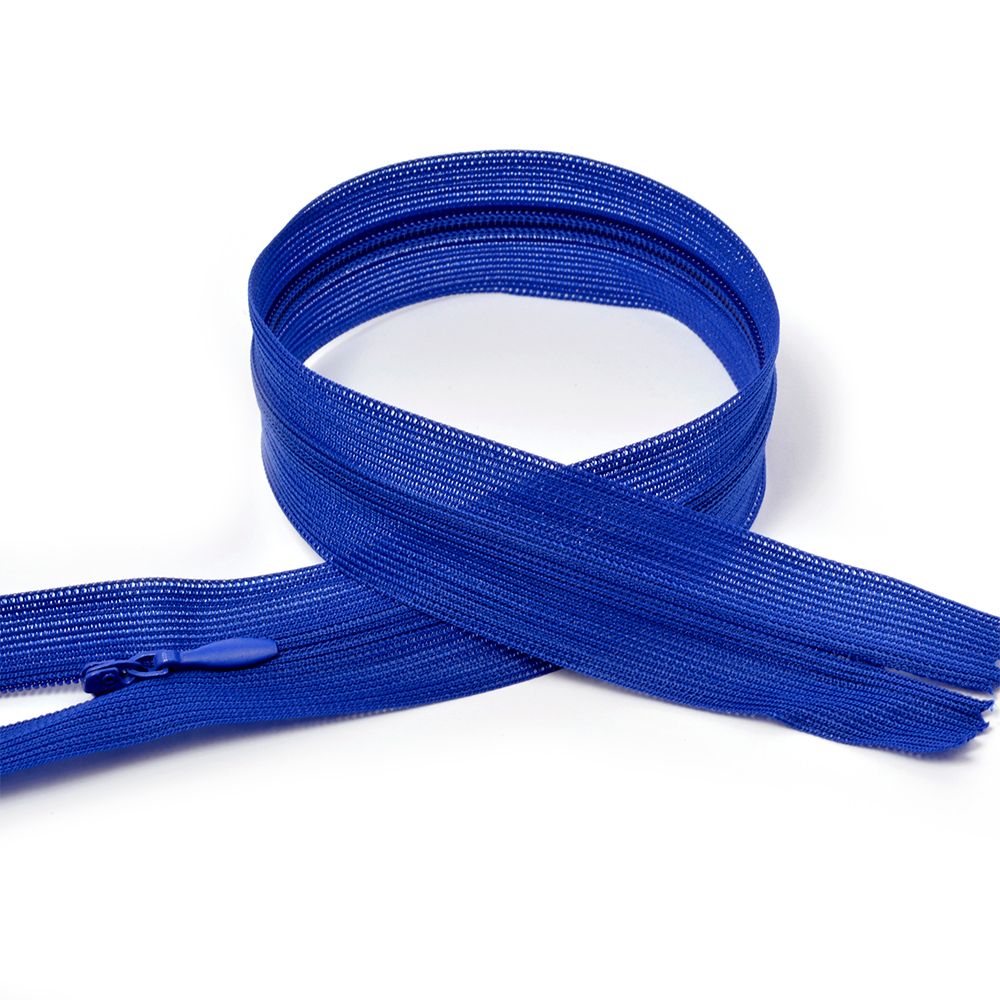 Молния потайная (скрытая) Т3 (3 мм) 1 зам., н/раз., 60 см, цв.F223 электрик уп.50 шт Молния потайная (скрытая) Т3 (3 мм) 1 зам., н/раз., 60 см, цв.F223 электрик уп.50 шт