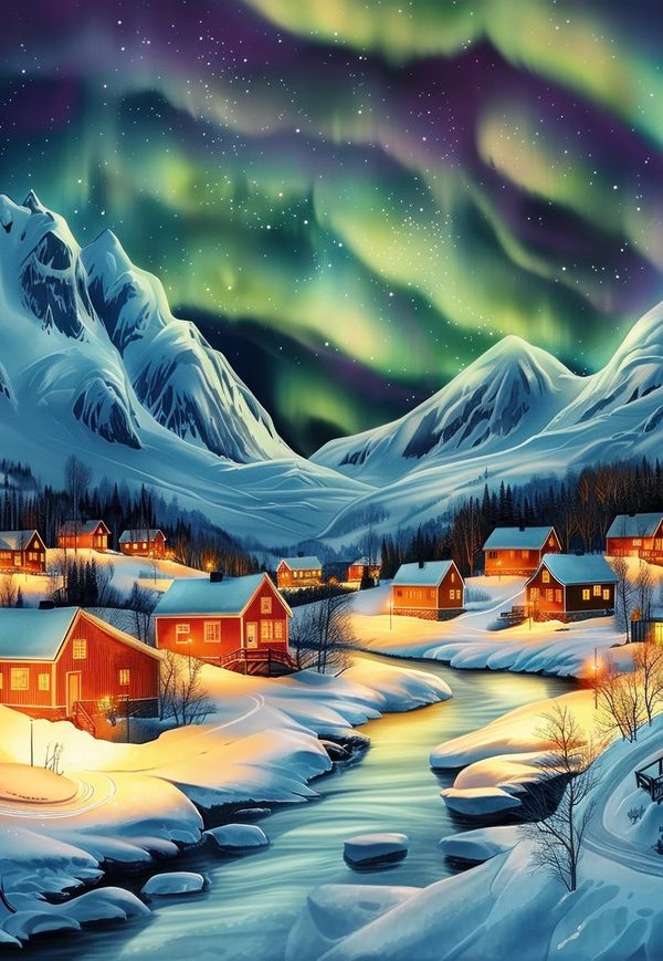 Пазл 500 элементов, Сияние севера, Фрея PZL-500/54