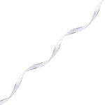 Лента атласная 1-сторонняя 6.0 мм / 22.86±1 метров, с серебряной нитью, 001 белый, Globus