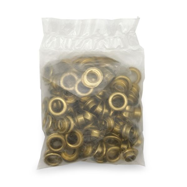 Люверсы металл ⌀_8.0 мм (внутр.), золото, 100 шт, BIG