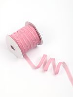 Лента бархатная (тесьма) 10.0 мм / 22.86±1 метров, арт.10VR75 нейлон цв.розовый