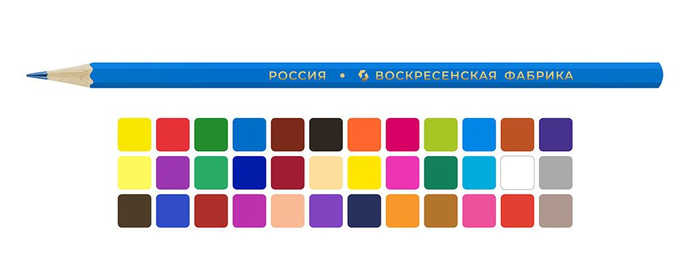 Набор цветных карандашей Царевны TSR-CP-6036 заточенный 4х36 цв, Набор цветных карандашей Царевны TSR-CP-6036 заточенный 4х36 цв, ВКФ TSR-CP-6036