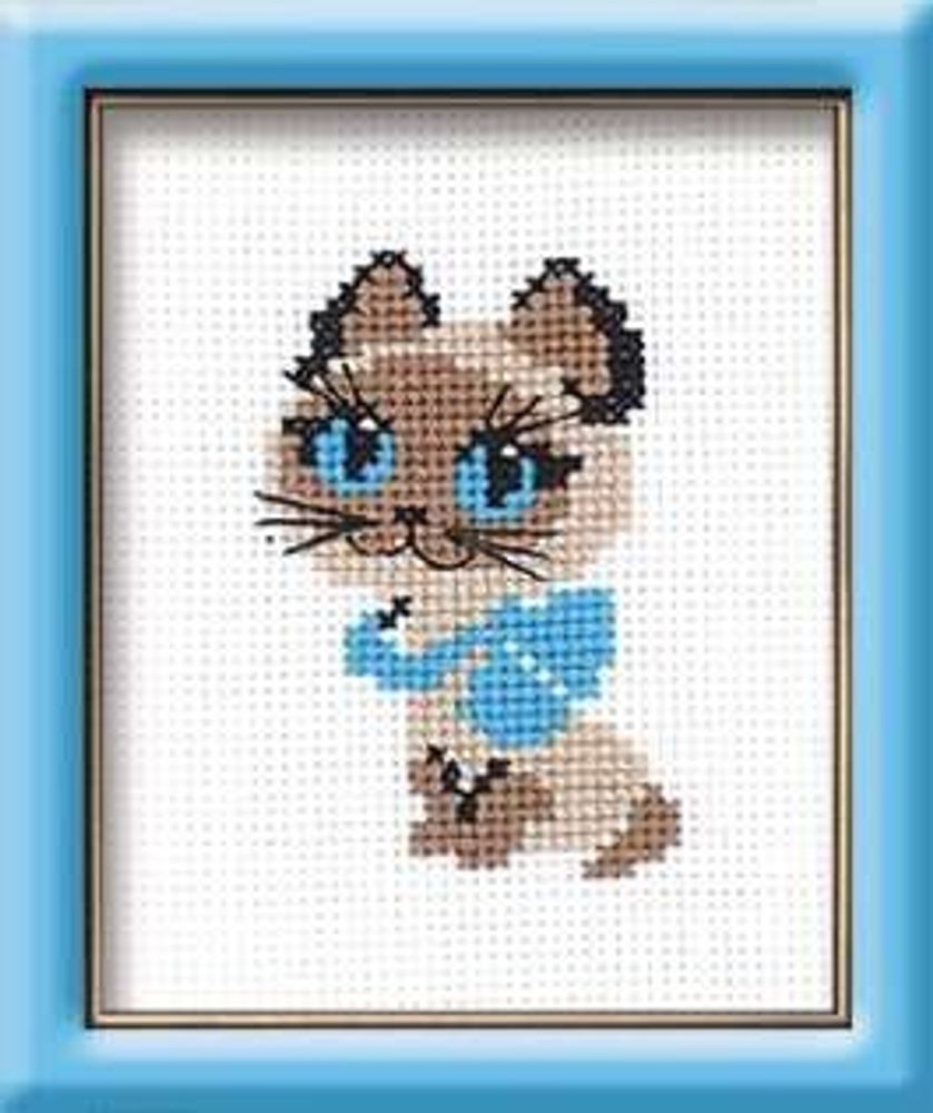 Набор для вышивания нитками Риолис, Котенок 13х16 см