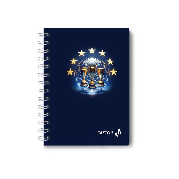 Записная книжка с твердым переплетом, глянцевая ламинация, на гребне A6 120 л. 4 шт клетка, Твои достижения 01596, ЗК226 Светоч
