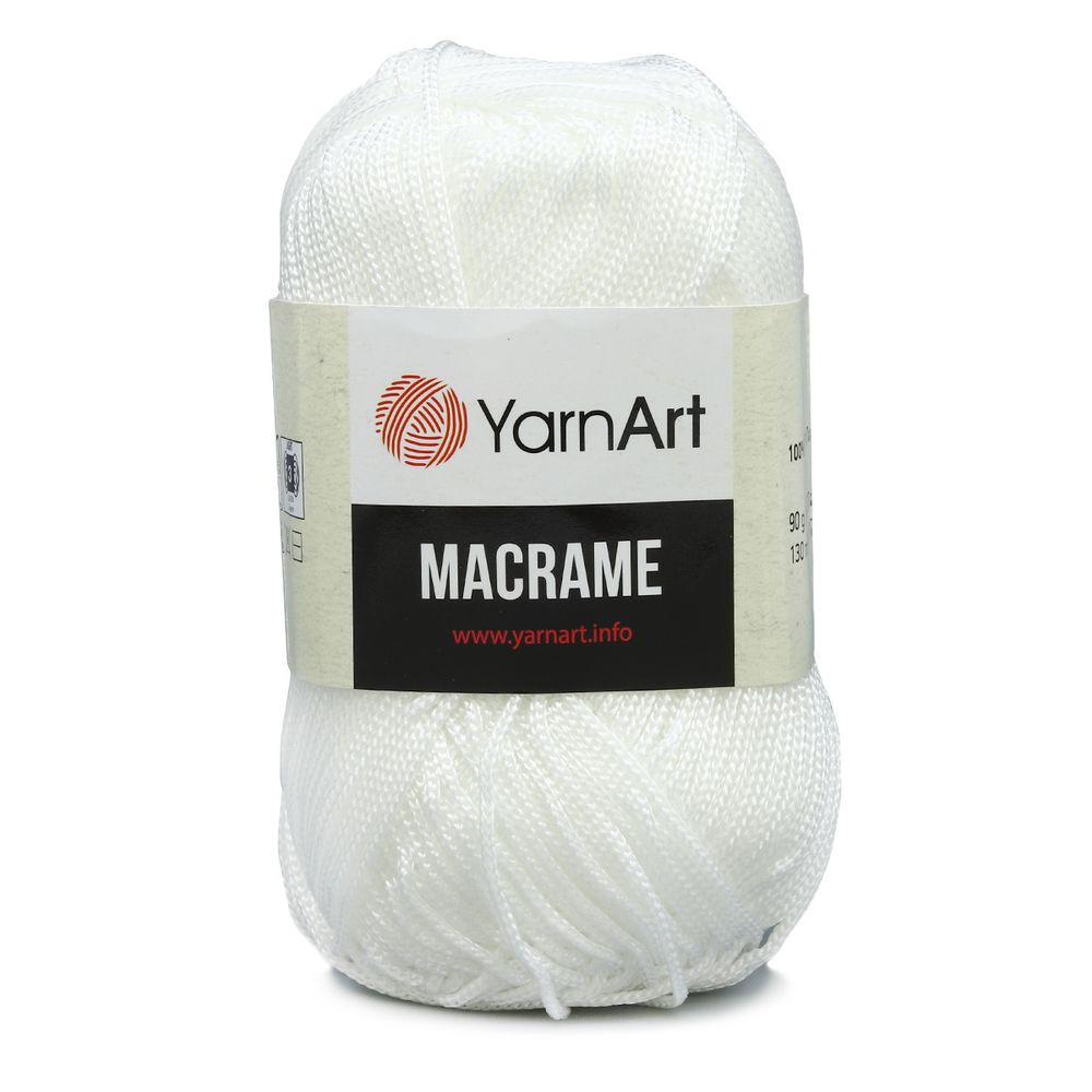 Пряжа YarnArt (ЯрнАрт) Macrame / уп.6 мот. по 90 г, 130м, 154 белый