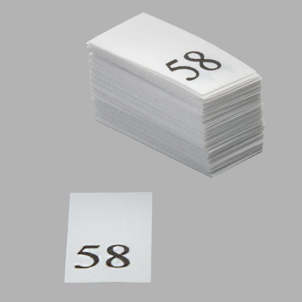 Этикетка-размерник, белый, 10х20 мм, 100 шт, 58