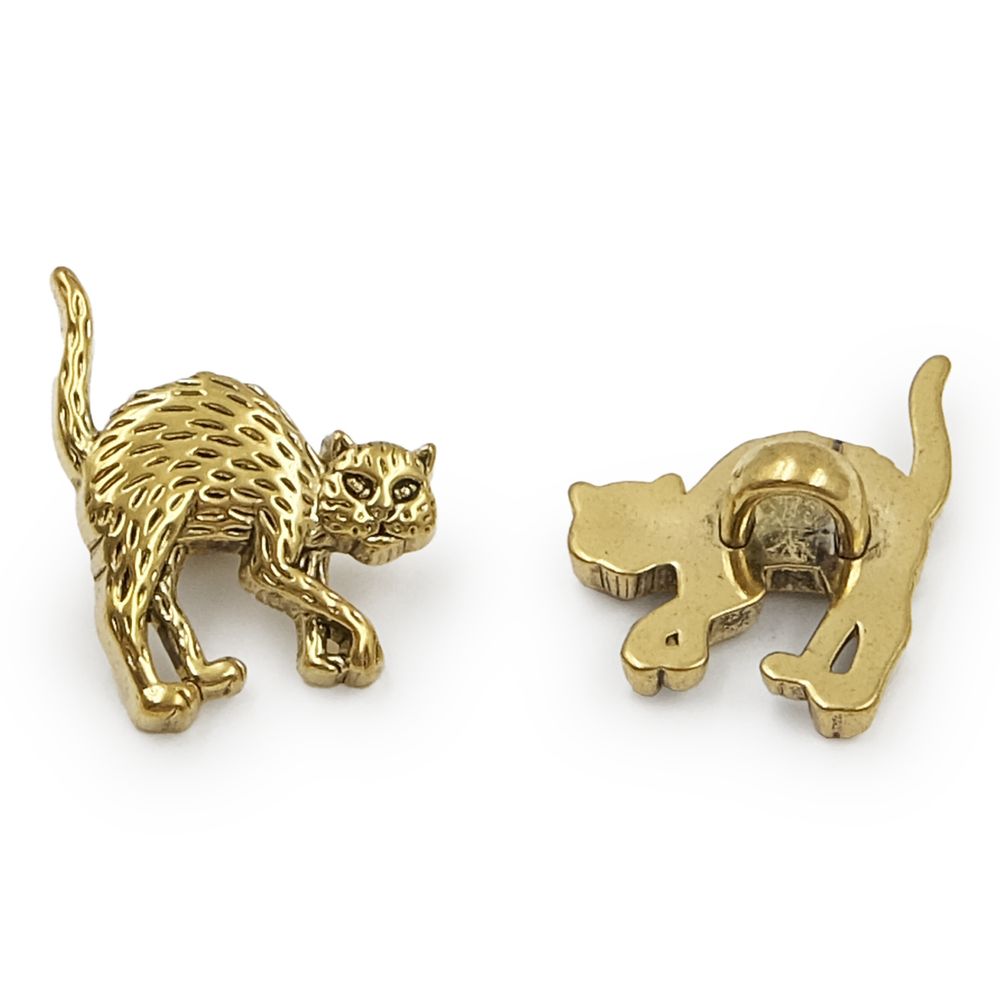 Украшения декоративные пуговицы Кот, 21 мм (AG), 72 шт