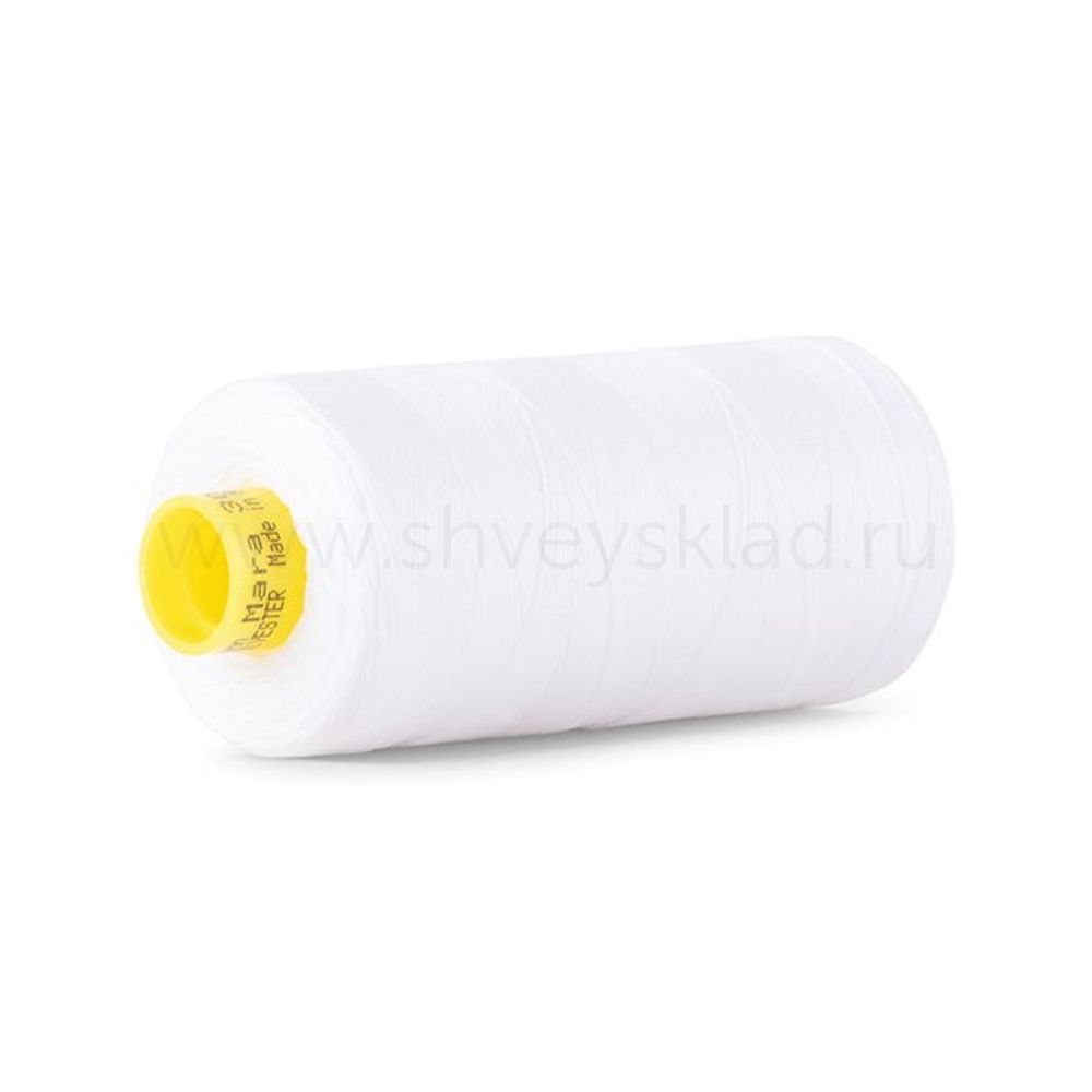 Нить отделочная Gutermann Mara 30/2, 300 м, 702404_00, 800 белый, 1 катушка