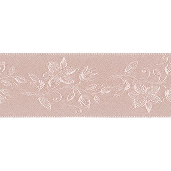 Лента (тесьма) жаккардовая 90.0 мм / 10±0.5 метров, пудровый, Gamma STJ-01-19