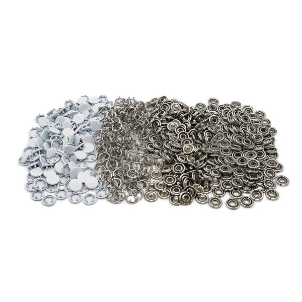 Кнопка рубашечная (джерси) закрытая ⌀7.8 мм, ≈144 шт, МЕТАЛЛ, эмаль, 101 белый матовый, NEW STAR