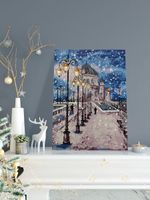 Алмазная (кристальная) мозаика Фрея ALPD-171, на подрамнике Зимний Храм Христа Спасителя, 30х40 см