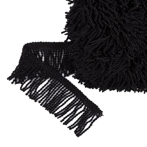 Бахрома отделочная 75.0 мм / 25 метров, витая, 115 черный, Gamma 565