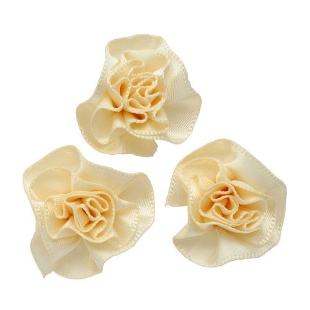 Цветочки пришивные 2,5 см, 4 шт, 810 слоновая кость