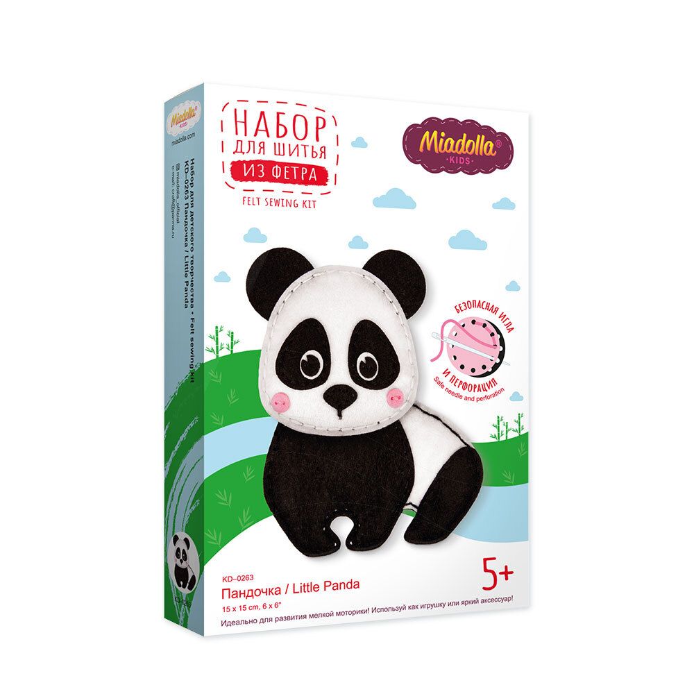 Набор для шитья игрушки Пандочка 15 см, Miadolla KD-0263