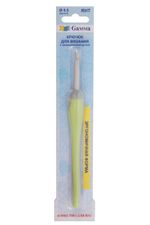 Крючок для вязания с прорезиненной ручкой ⌀5.5 мм, 14.5 см, алюминий c покрытием, Gamma RHT