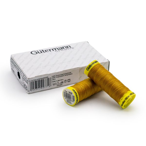 Нитки для трикотажа Gutermann Maraflex, 150м, 968 золотой, 5 катушек