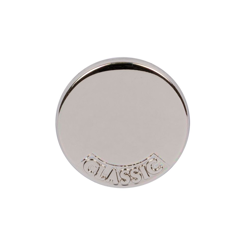 Кнопка Альфа (S-образная) ⌀15.0 мм, 36 шт, металл, нерж., 04 никель, MIKRON JK 001