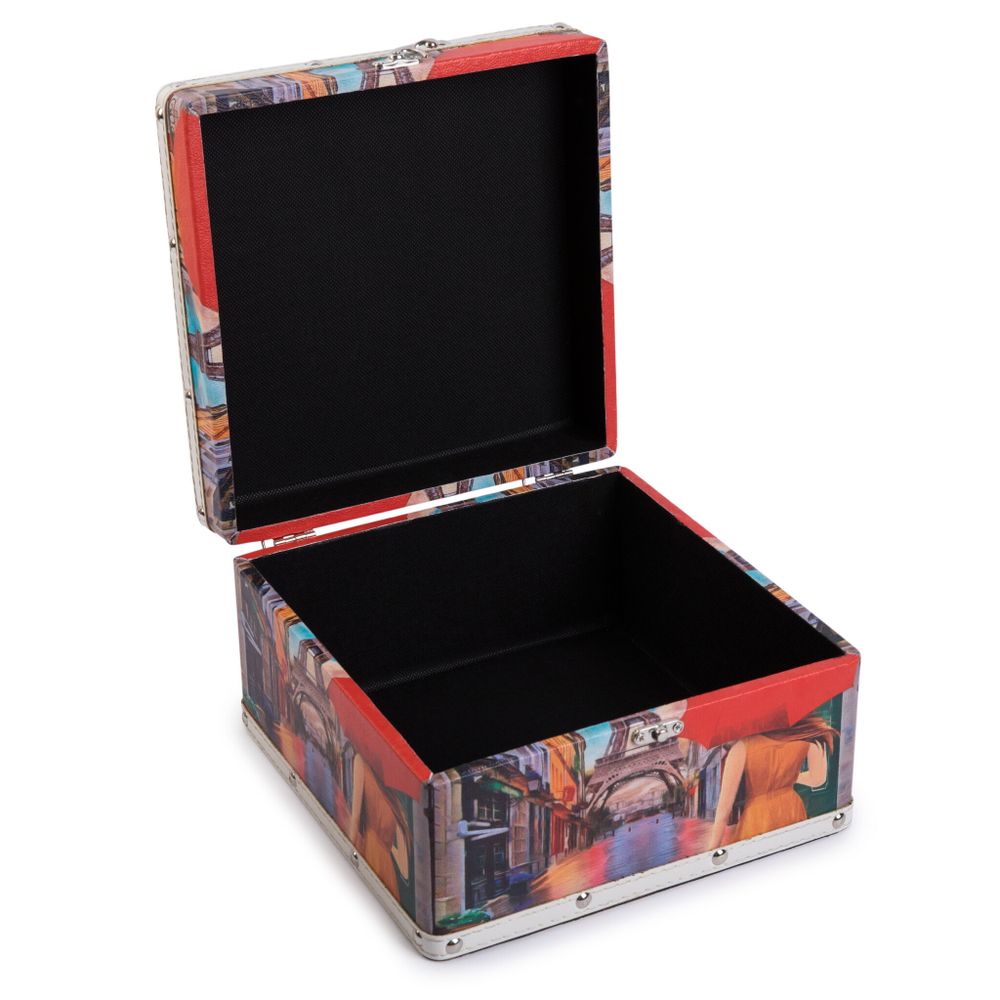 Шкатулка декоративная сундучок 24х24х14 см, 023 Прогулка по Парижу, Gamma DBK-05