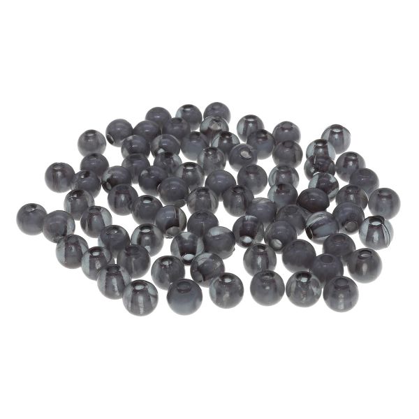 Бусины пластик ⌀6 мм, полупрозрачные, 20 г, 170±10шт, Astra&Craft, AD052 серый