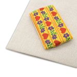 Ткань для рукоделия в наборе с тесьмой жаккард 50х50см+2м (24229/21112 желтый) 29502