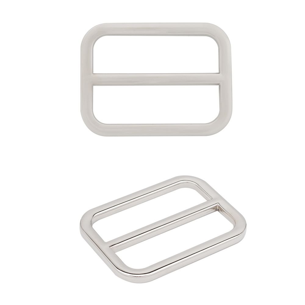 Пряжка регулировочная металл 30 мм (36х27 мм, d-3 мм, литая, никель, 4 шт