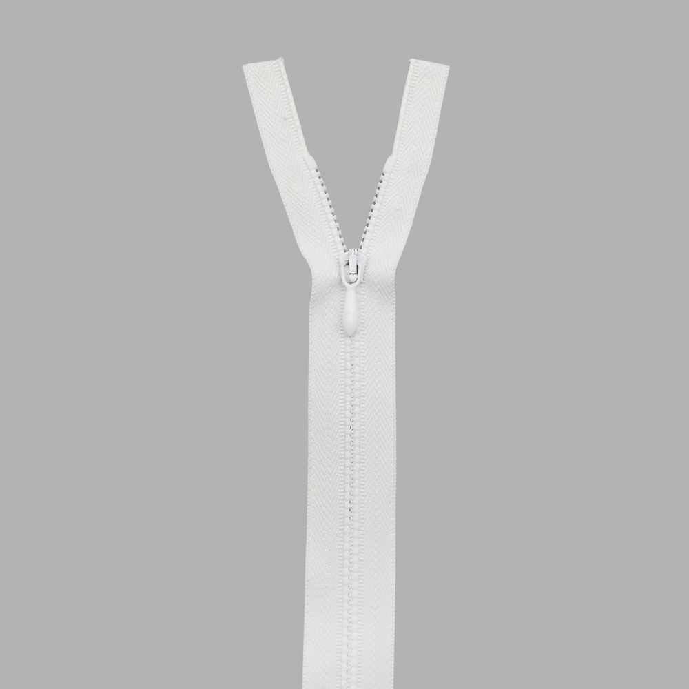 Молния трактор Arta Т5 (4.5 мм) 1 зам., 25 см, н/раз., цв. 001 белый, уп.10 шт