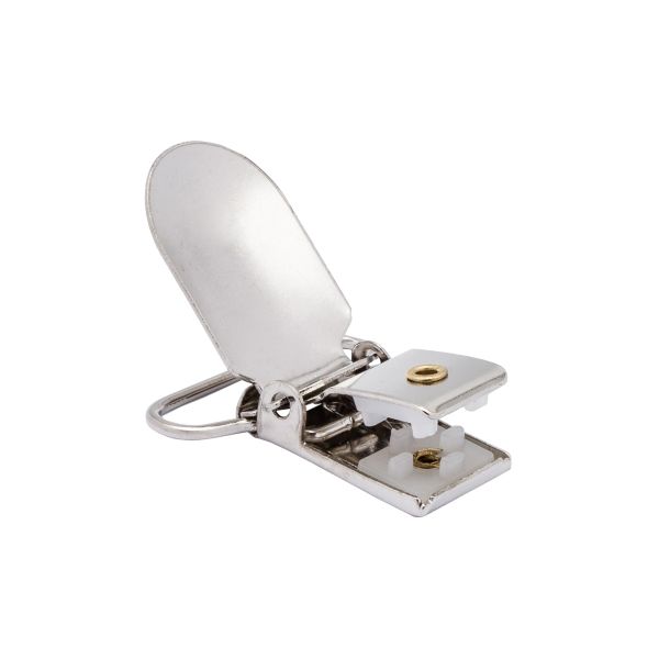 Клипса для подтяжек гладкая 25.0 мм, сталь (никель), 20 шт