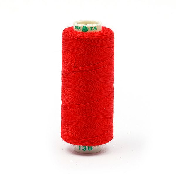 Нитки швейные бытовые Dor Tak 40/2, 366 м / 10 кат., 138 красный