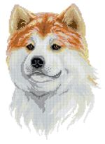 Алмазная (кристальная) мозаика Фрея, Дружелюбный акита-ину, 35х25 см