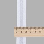 Косая бейка хлопковая 20 мм / 132±1 метра, 001 белый, 6112-0009