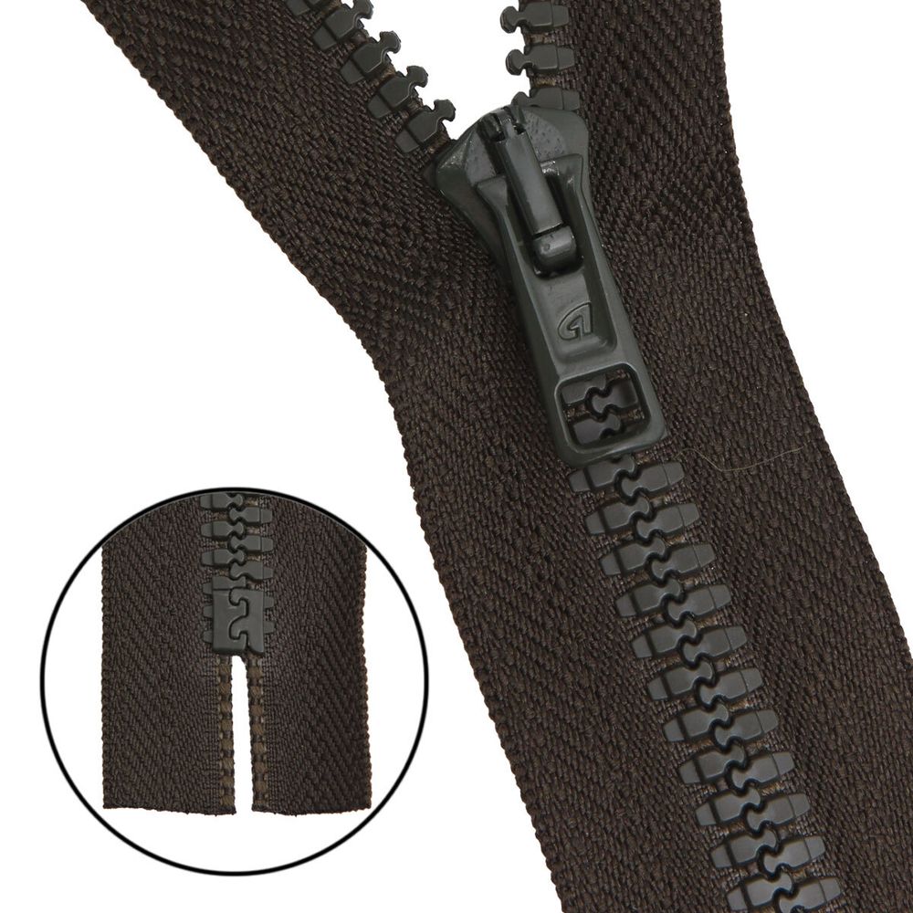 Молния трактор Arta Т6 (6 мм) 1 зам., н/раз., 18 см, цв. 175 т.хаки, уп.10 шт